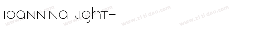 Ioannina Light字体转换